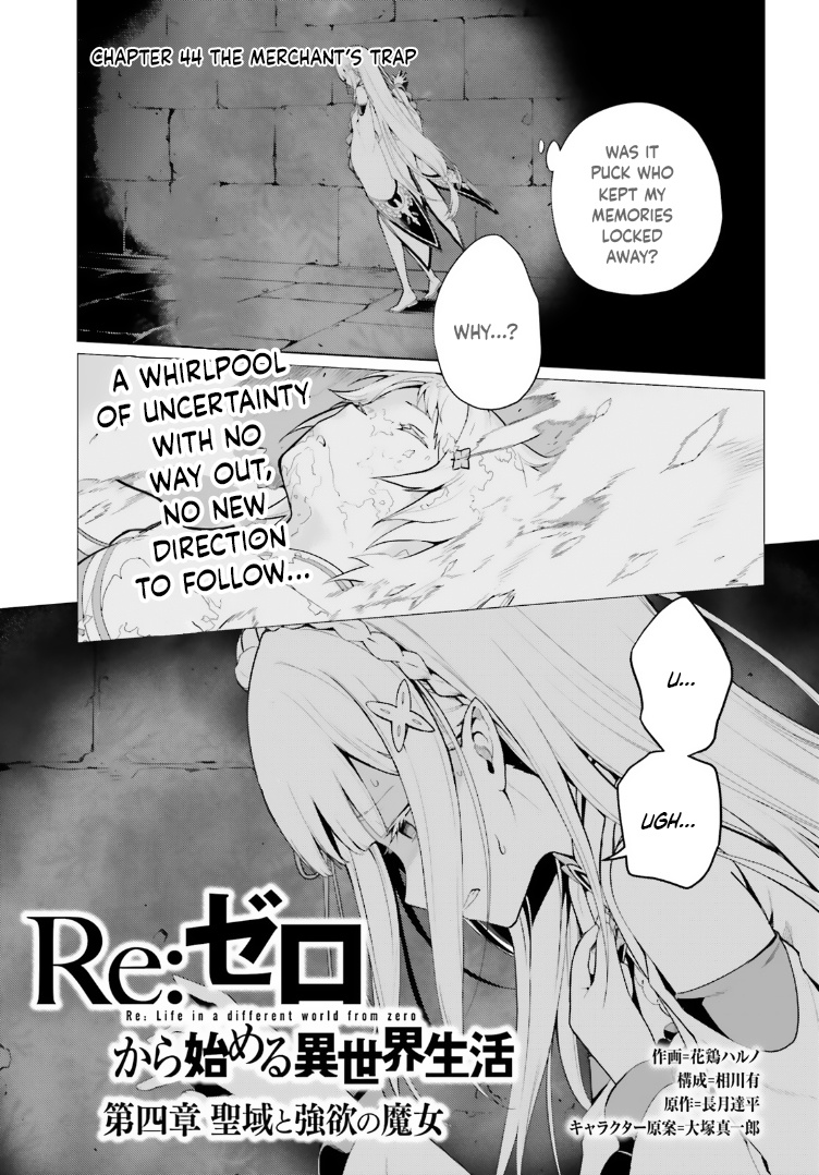 Re:zero Kara Hajimeru Isekai Seikatsu Dai 4-Shou - Seiiki To Gouyoku No Majo Chapter 44 - BidManga.com