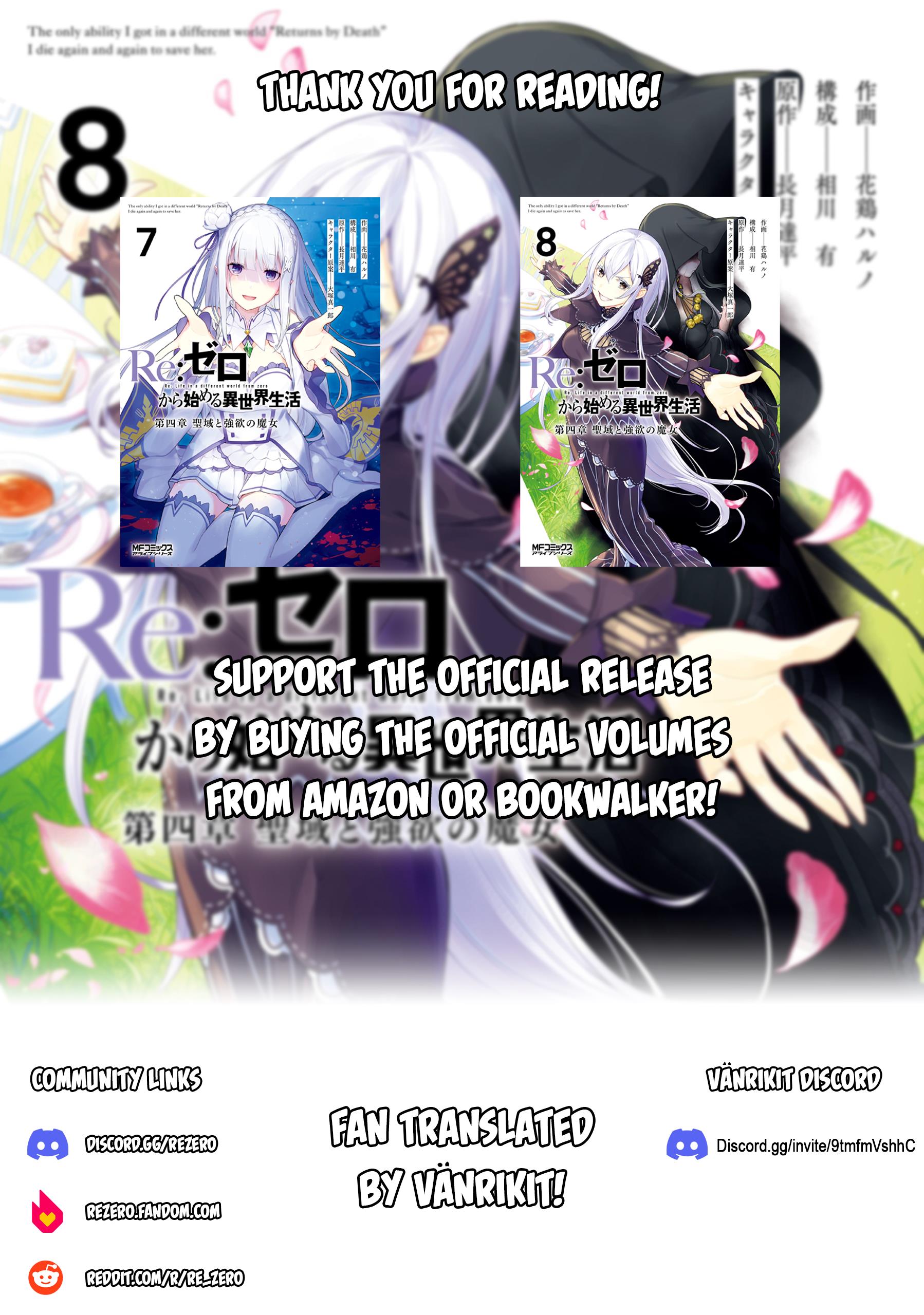 Re:zero Kara Hajimeru Isekai Seikatsu Dai 4-Shou - Seiiki To Gouyoku No Majo Chapter 45 - BidManga.com