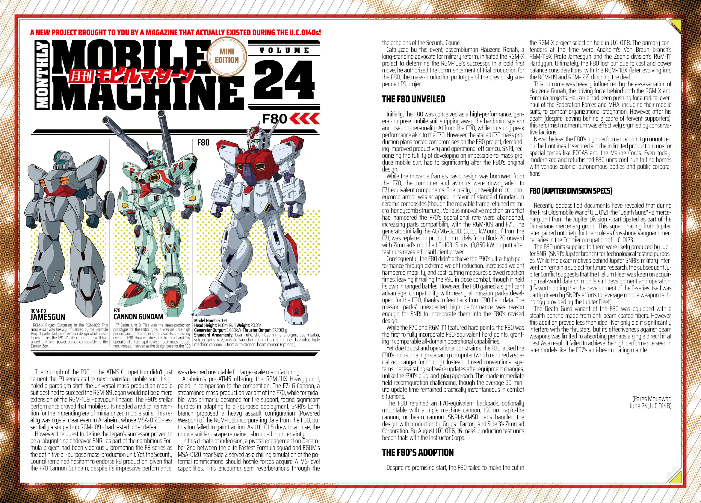 Mobile Suit Gundam F90 Cluster Chapter 3 - BidManga.com