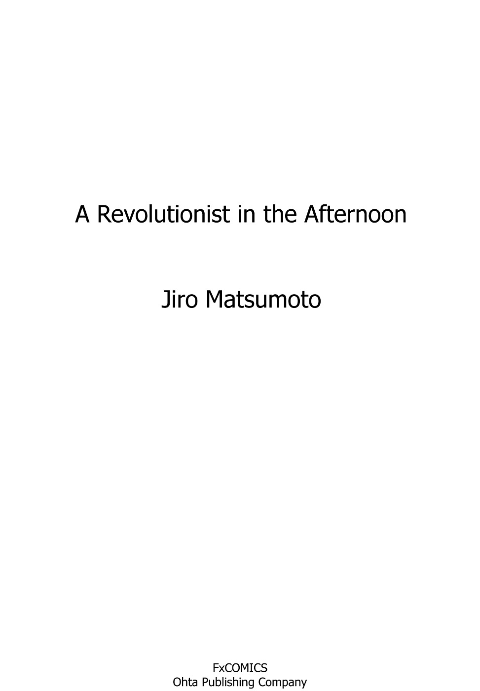 A Revolutionist In The Afternoon Chapter 1 - BidManga.com